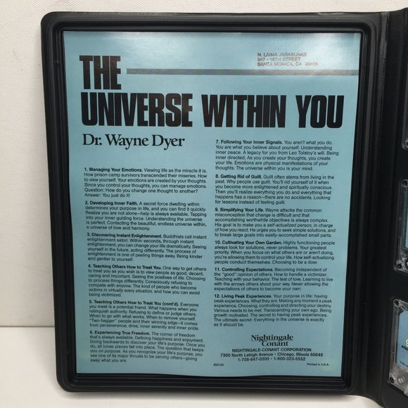 The Universe Within You Secret Source Strength Dr. Wayne Dyer 6 Cassettes Set - Picture 2 of 6